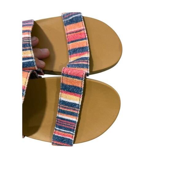 Reef Cushion Vista Texas Stripe Flat Sandals Flip Flops Comfort Womens 9 - Picture 4 of 5